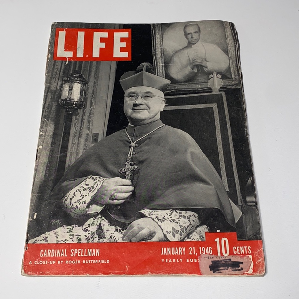 LIFE 1946 CARDINAL SPELLMAN MAGAZINE